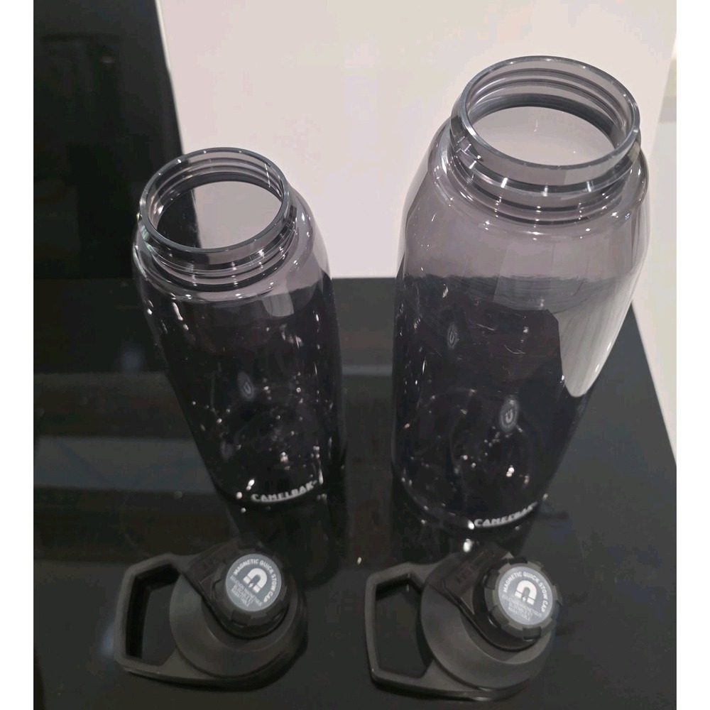 2pc CamelBak Magnetic Cap Chute Water Bottle Clear BLK 32oz/1L &  48oz/ 1.5L‎ - Picture 9 of 11